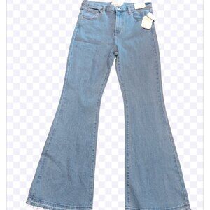 Altar'd State Tennley Flare 31/13 Raw Hem Bell Bottom Jeans Womens size M boho